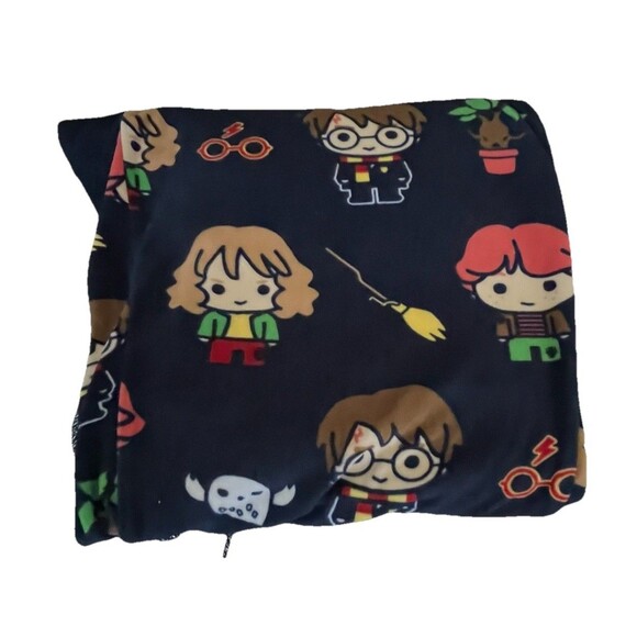 Harry Potter Pajama Pants Women's M Chibi Navy Fleece Jogger Sleepwear Lounge - Picture 3 of 16